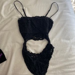 Urban outfitters lace cut out bodysuit